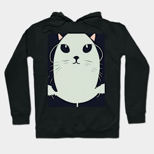 cat halloween minimali gotic Hoodie